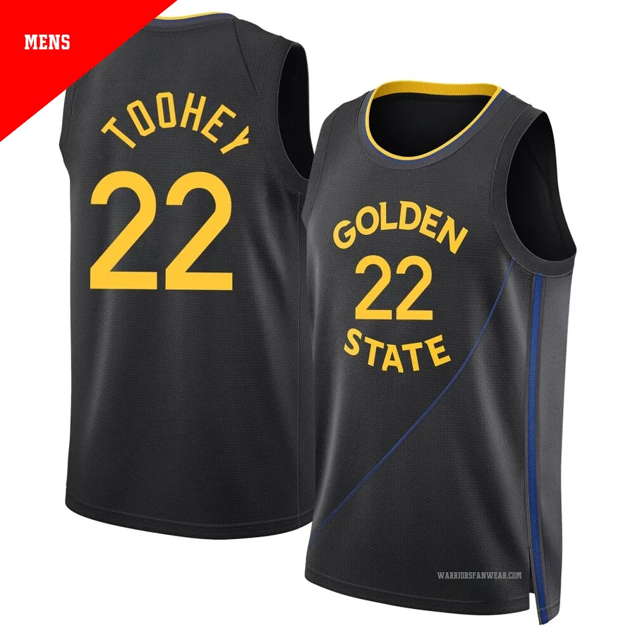Alex Toohey ＃22 Golden State Warriors Swingman 2024/25 Men's Black Statement Edition Jersey