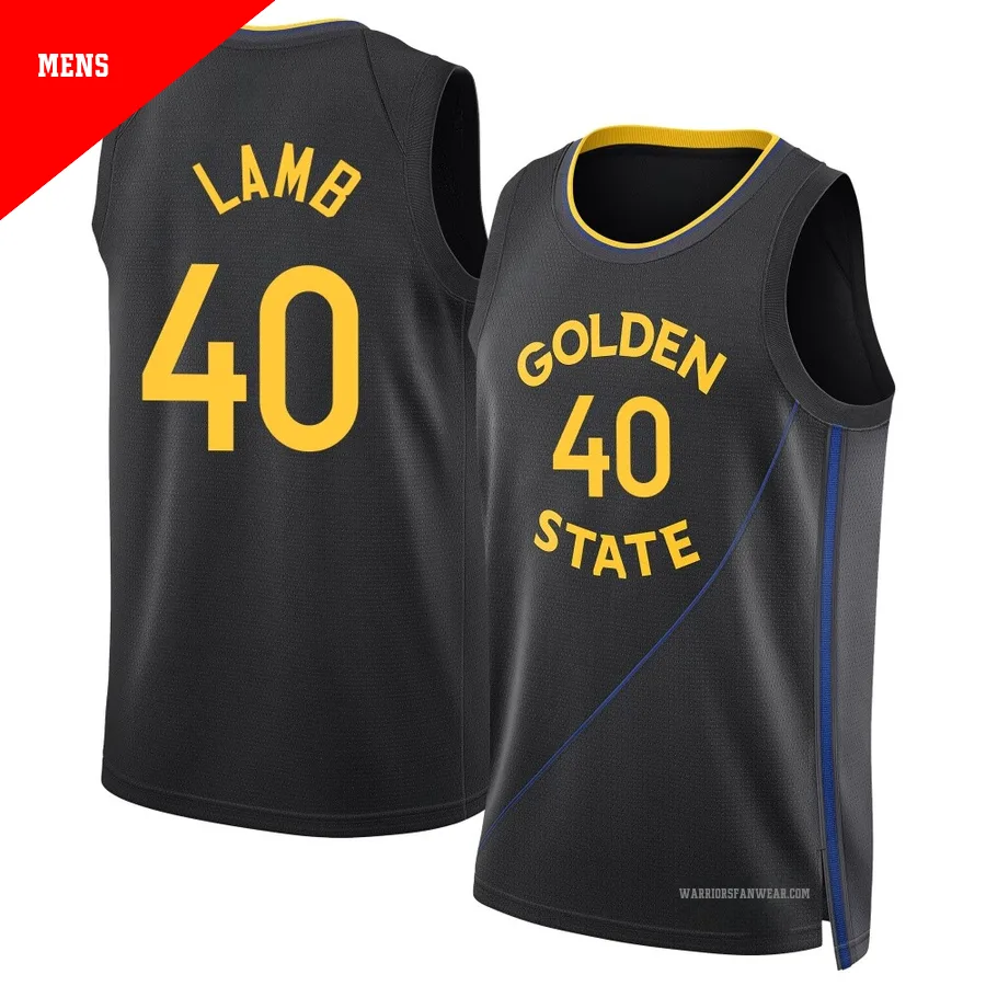 Anthony Lamb ＃40 Golden State Warriors Swingman 2024/25 Men's Black Statement Edition Jersey