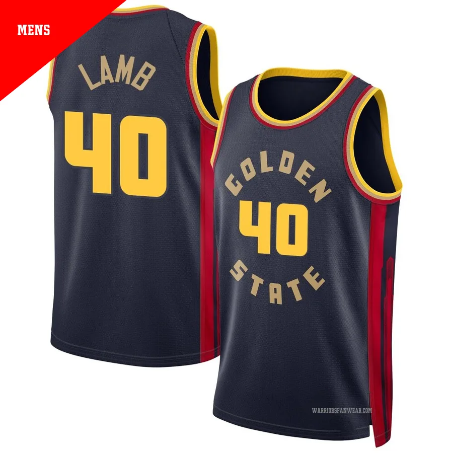 Anthony Lamb ＃40 Golden State Warriors Swingman 2024/25 Men's Navy City Edition Jersey