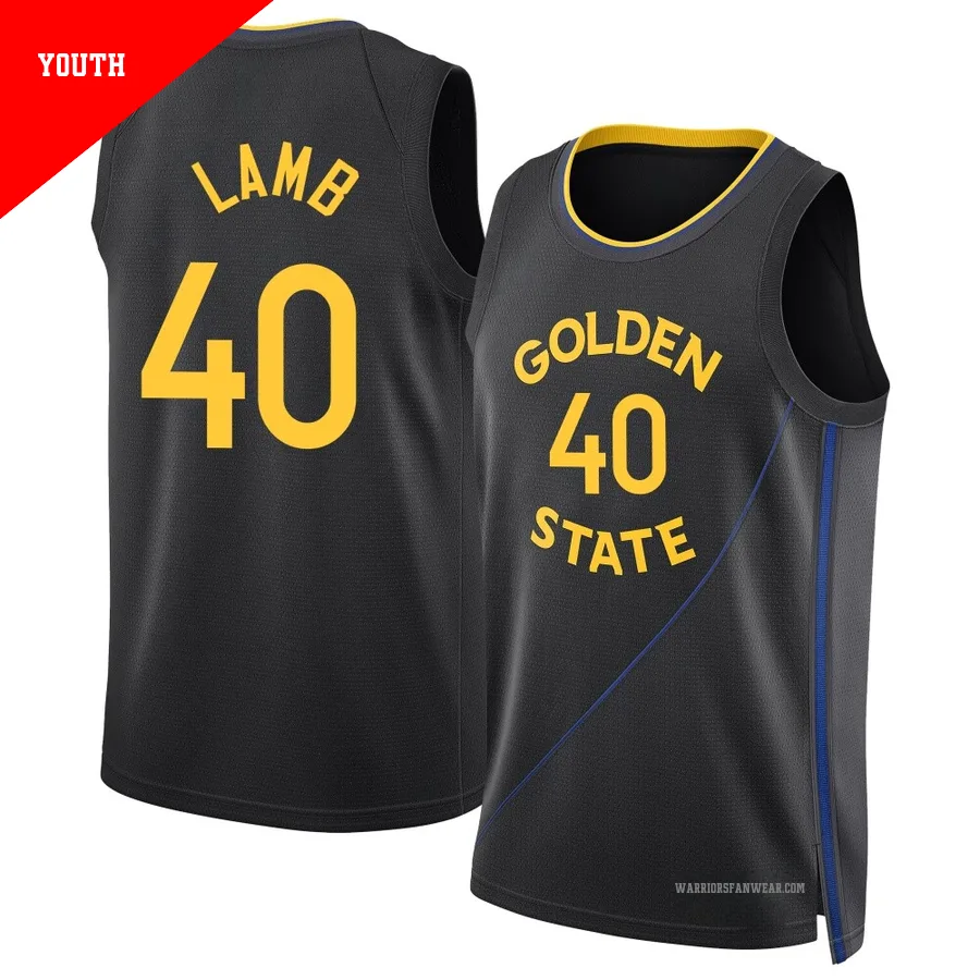 Anthony Lamb ＃40 Golden State Warriors Swingman 2024/25 Youth Black Statement Edition Jersey