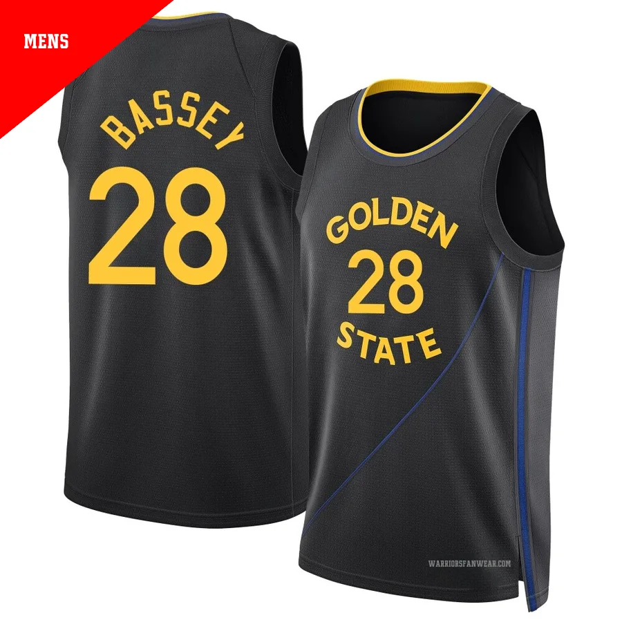 Charles Bassey ＃28 Golden State Warriors Swingman 2024/25 Men's Black Statement Edition Jersey