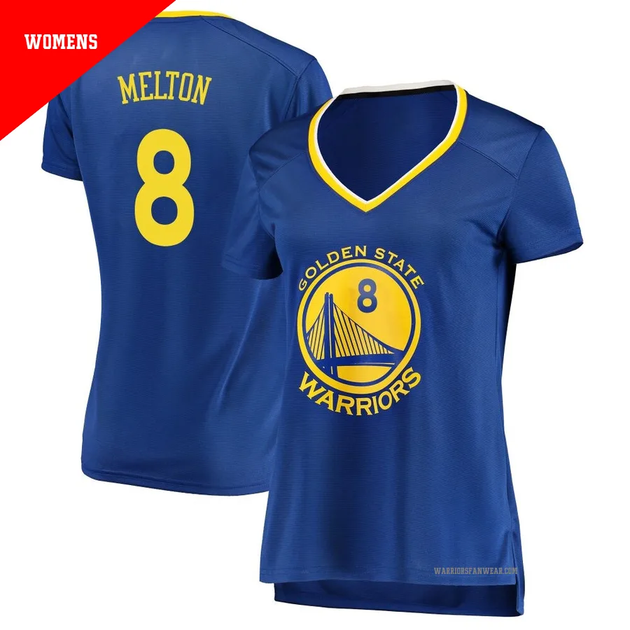 De'Anthony Melton ＃8 Golden State Warriors Royal Women's Fast Break Jersey - Icon Edition