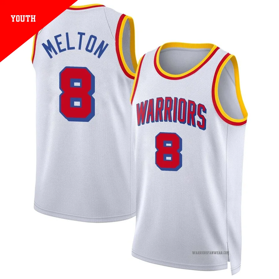 De'Anthony Melton ＃8 Golden State Warriors Swingman 2024/25 Youth White Classic Edition Jersey
