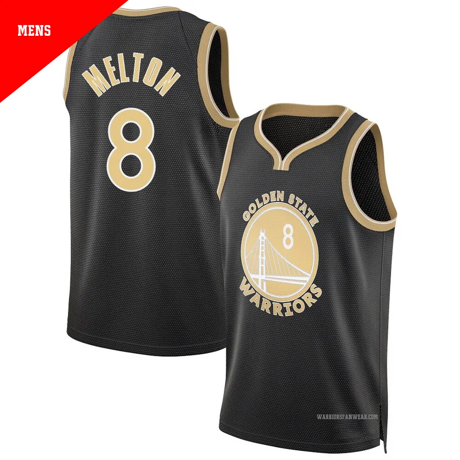 De'Anthony Melton ＃8 Golden State Warriors Swingman Black Men's Select Series Jersey