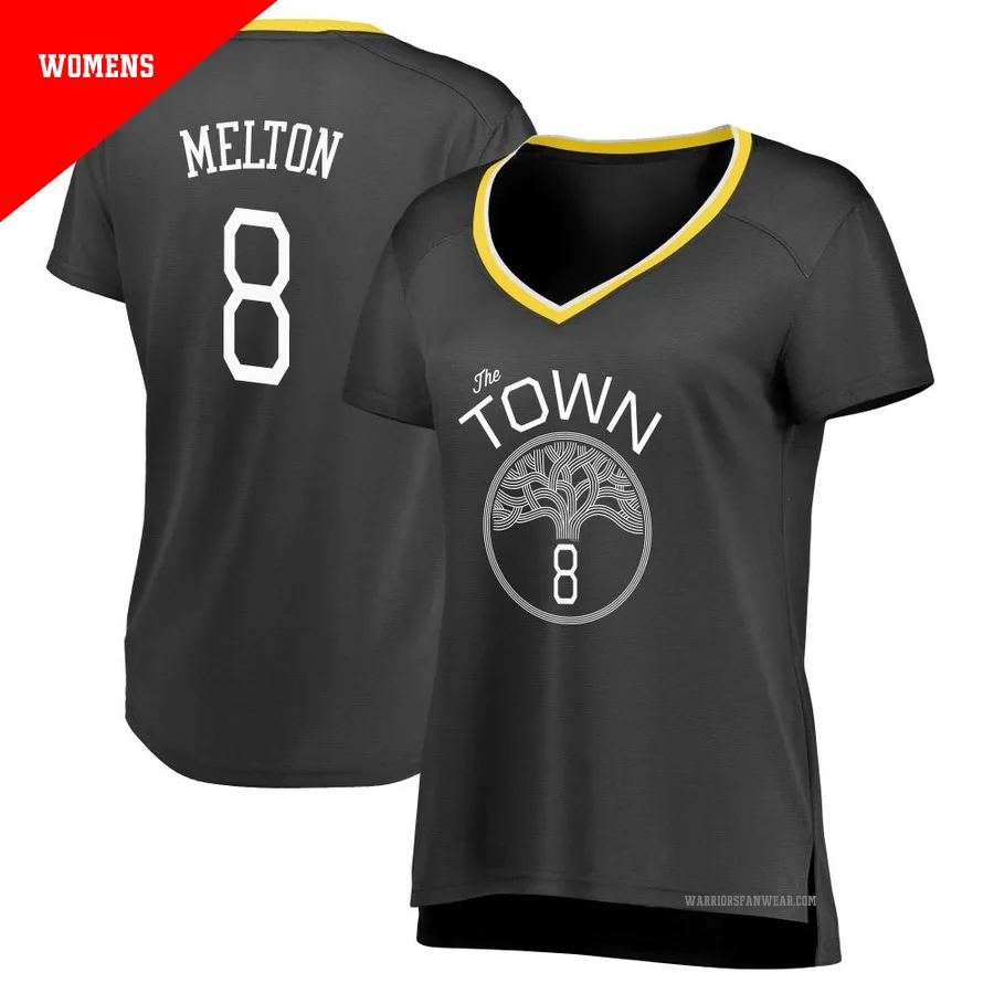 De'Anthony Melton ＃8 Golden State Warriors Swingman Black Women's Jersey - Statement Edition