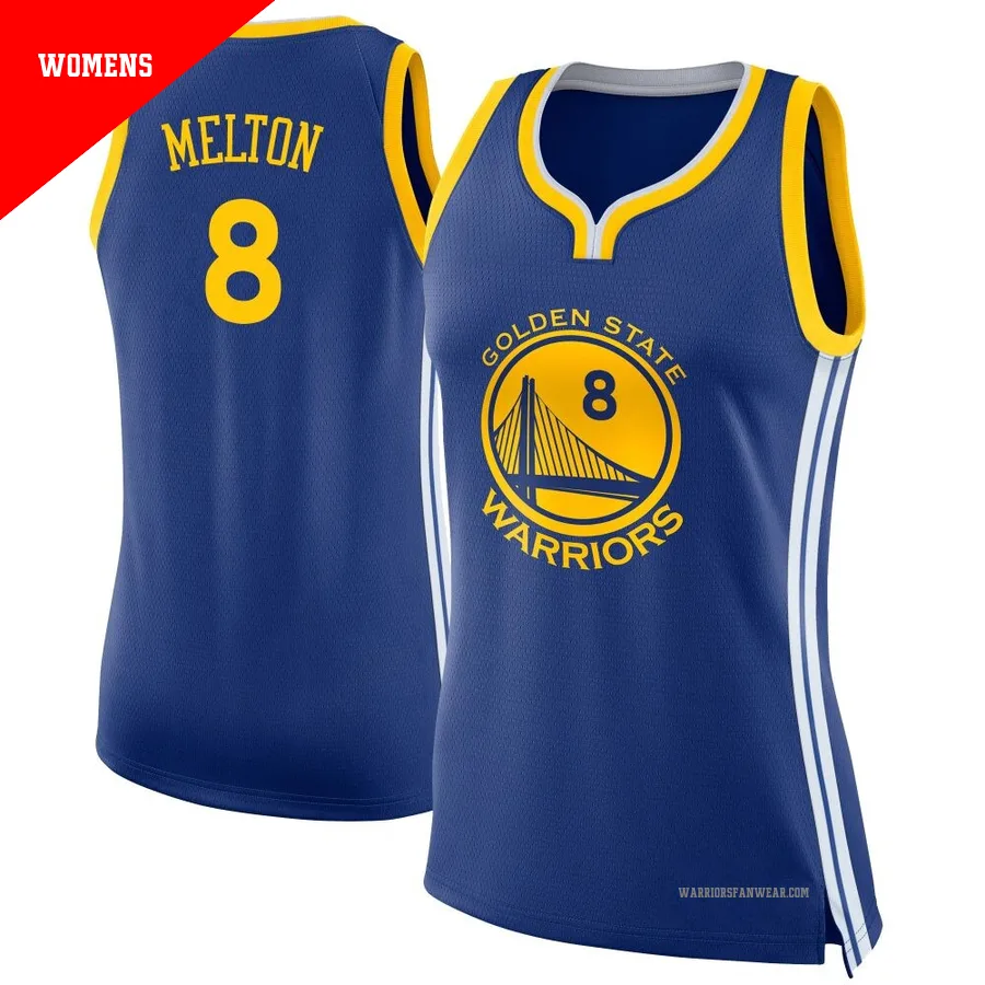 De'Anthony Melton ＃8 Golden State Warriors Swingman Blue Women's Jersey - Icon Edition