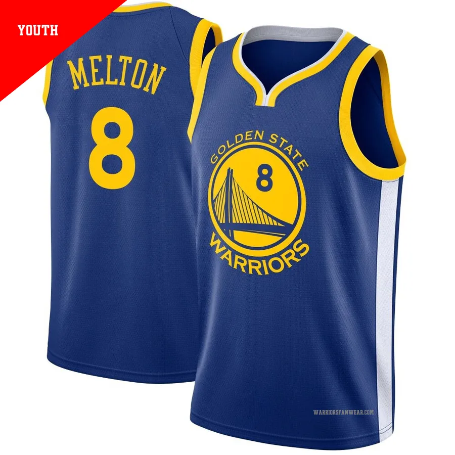 De'Anthony Melton ＃8 Golden State Warriors Swingman Blue Youth Jersey - Icon Edition