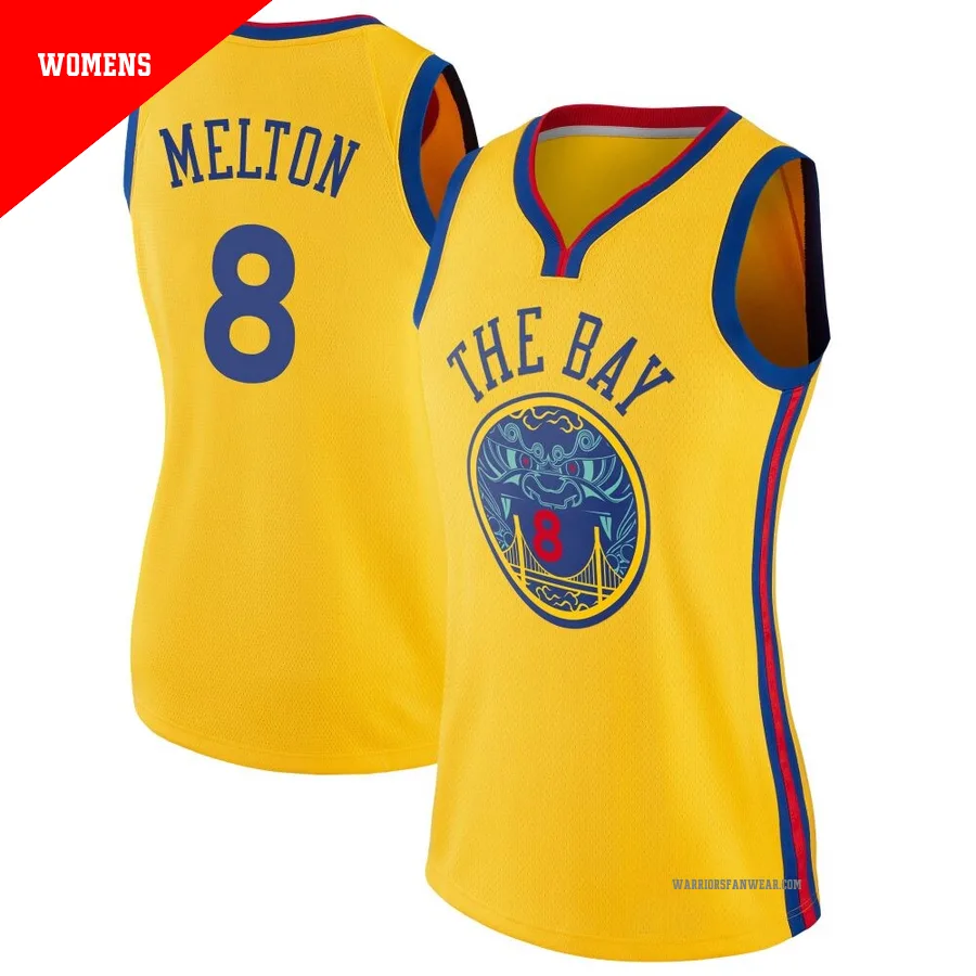 De'Anthony Melton ＃8 Golden State Warriors Swingman Gold Women's Jersey - City Edition
