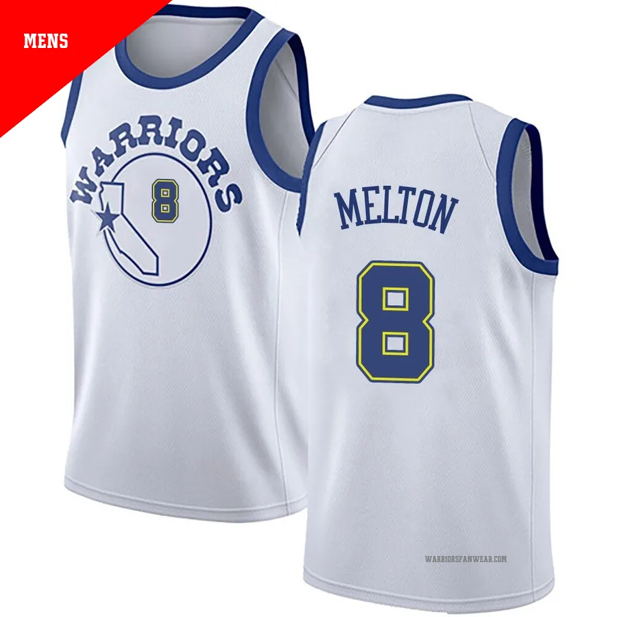De'Anthony Melton ＃8 Golden State Warriors Swingman White Men's Hardwood Classics Jersey