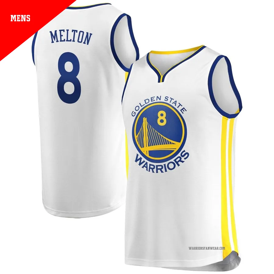 De'Anthony Melton ＃8 Golden State Warriors White Men's Fast Break Jersey - Association Edition