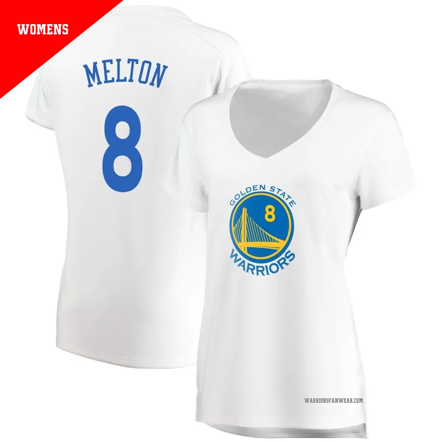 De'Anthony Melton ＃8 Golden State Warriors White Women's Fast Break Jersey - Association Edition