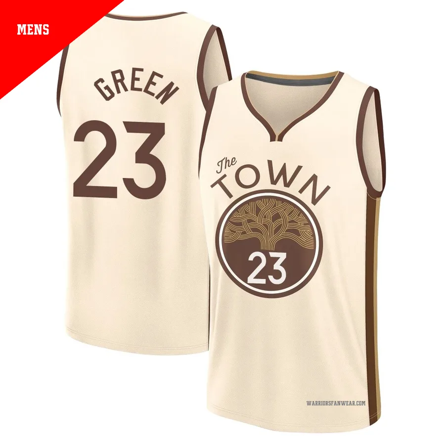 Draymond Green ＃23 Golden State Warriors 2025/26 Men's Fast Break Tan City Edition Jersey