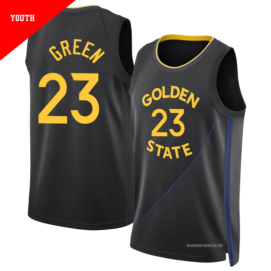 Draymond Green ＃23 Golden State Warriors Swingman 2024/25 Youth Black Statement Edition Jersey