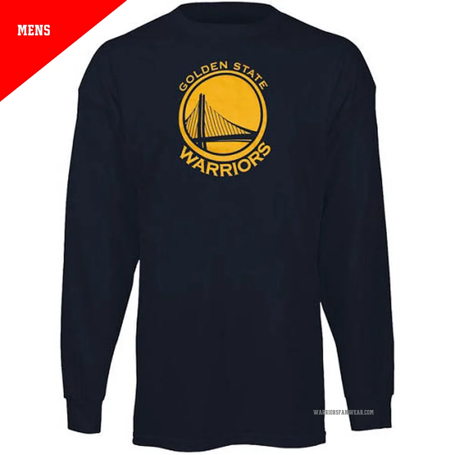 Golden State Warriors Navy Blue Men's Prime Logo Long Sleeve T-shirt