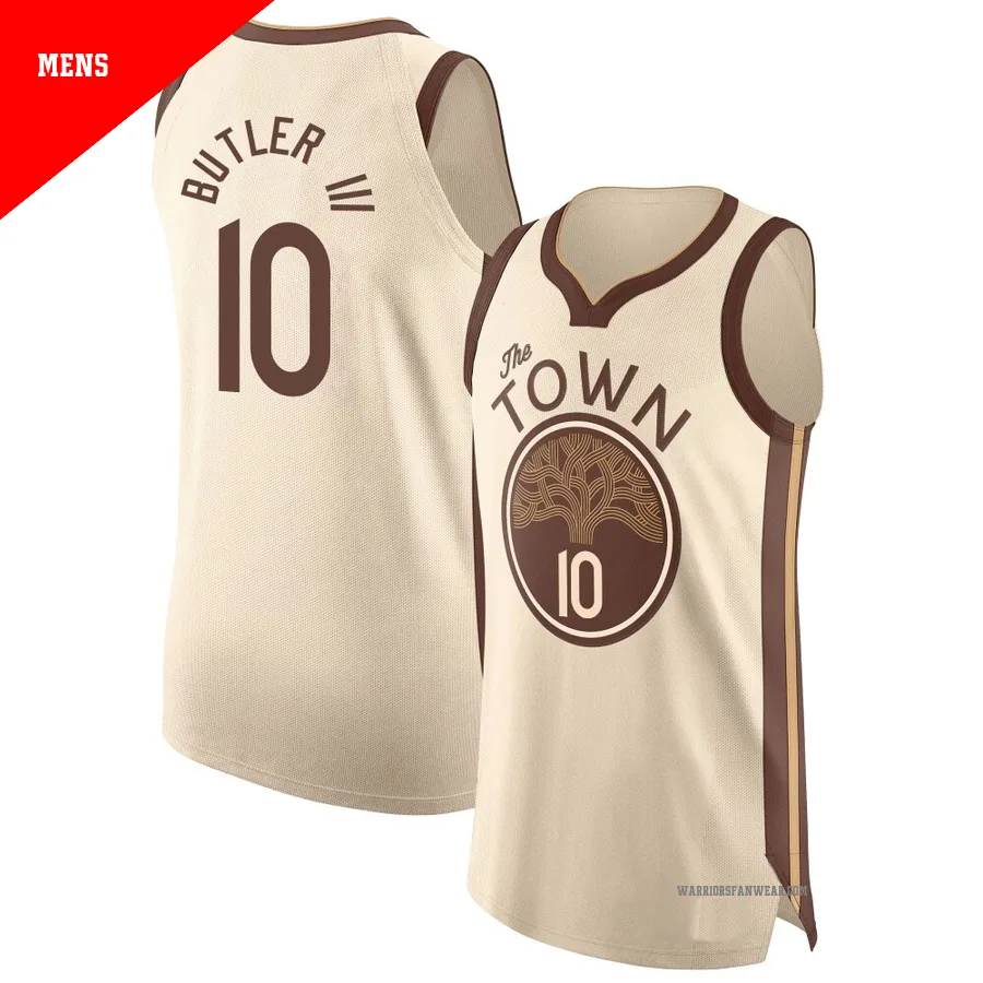 Jimmy Butler III ＃10 Golden State Warriors Authentic 2025/26 Men's Tan City Edition Jersey