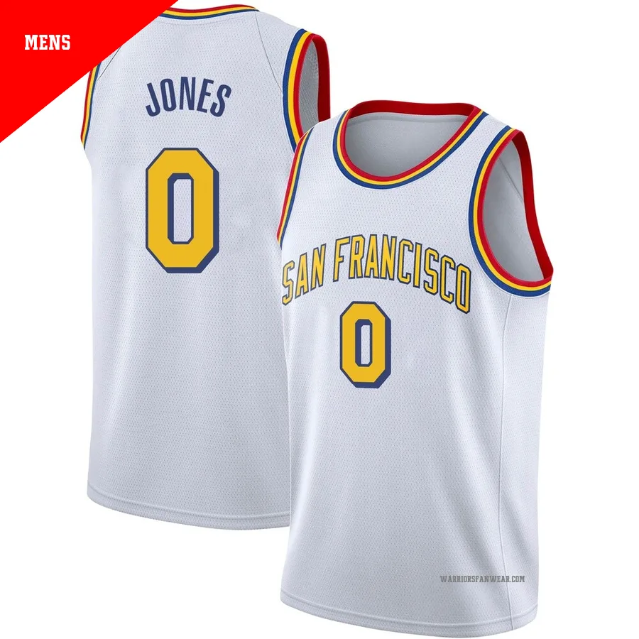 Lajae Jones ＃0 Golden State Warriors Swingman White Men's Hardwood Classics Jersey - San Francisco Classic Edition