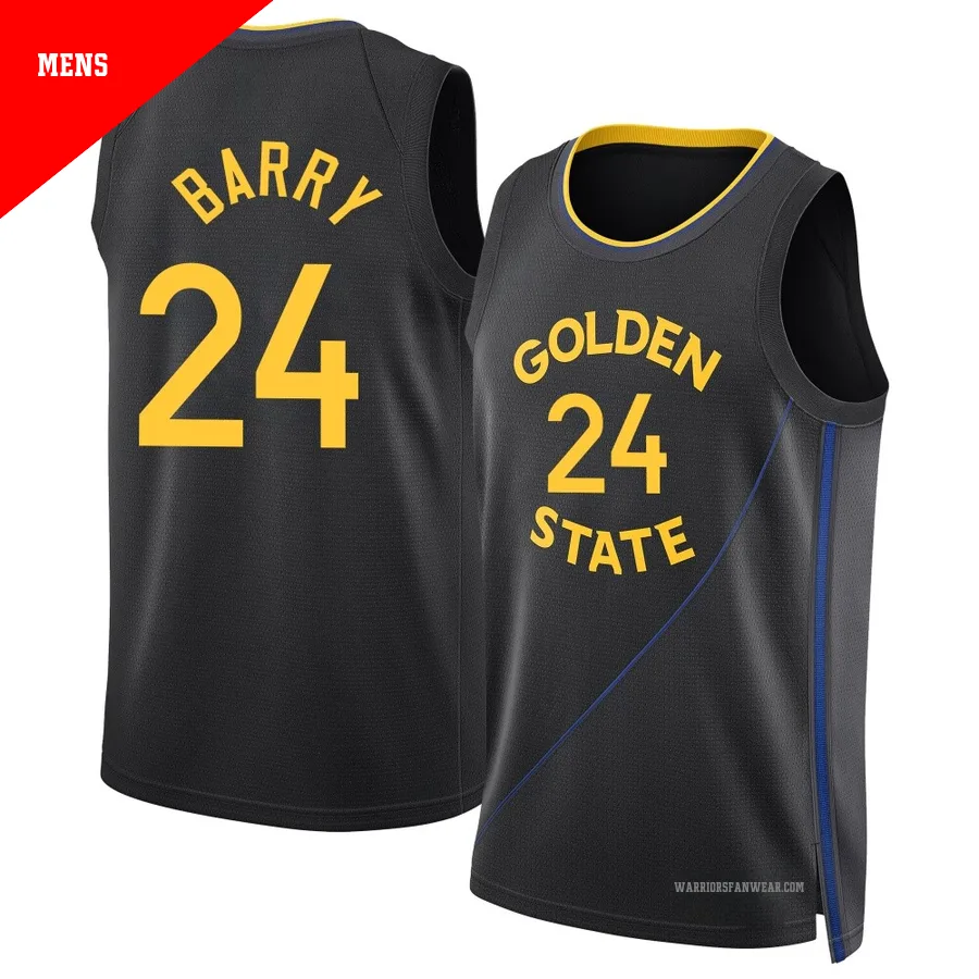 Rick Barry ＃24 Golden State Warriors Swingman 2024/25 Men's Black Statement Edition Jersey