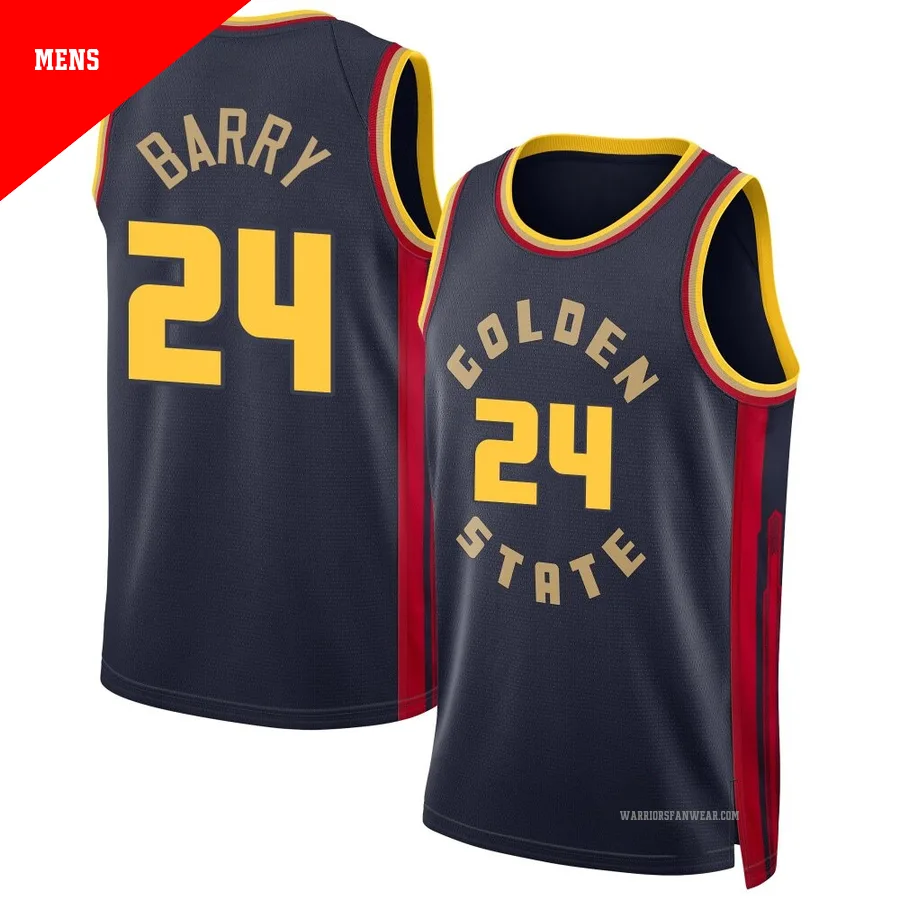 Rick Barry ＃24 Golden State Warriors Swingman 2024/25 Men's Navy City Edition Jersey