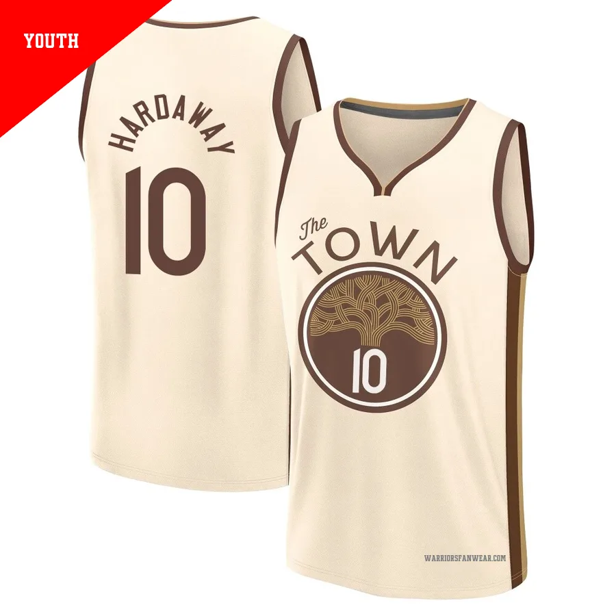 Tim Hardaway ＃10 Golden State Warriors 2025/26 Youth Fast Break Tan City Edition Jersey
