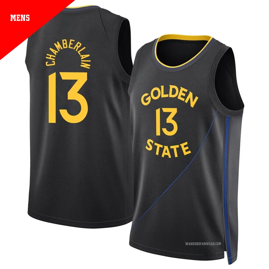 Wilt Chamberlain ＃13 Golden State Warriors Swingman 2024/25 Men's Black Statement Edition Jersey