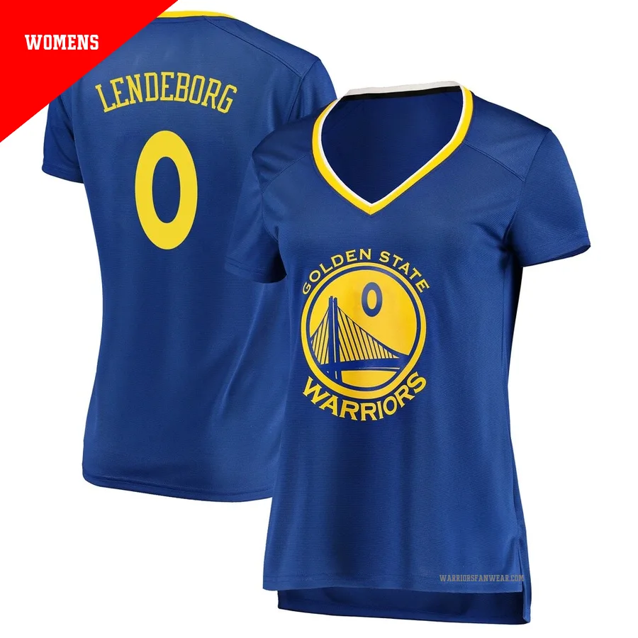 Yaxel Lendeborg ＃0 Golden State Warriors Royal Women's Fast Break Jersey - Icon Edition