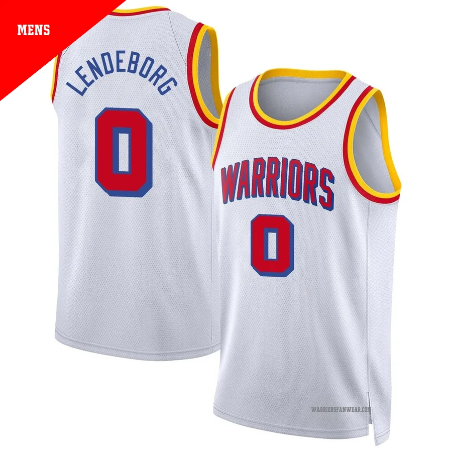 Yaxel Lendeborg ＃0 Golden State Warriors Swingman 2024/25 Men's White Classic Edition Jersey