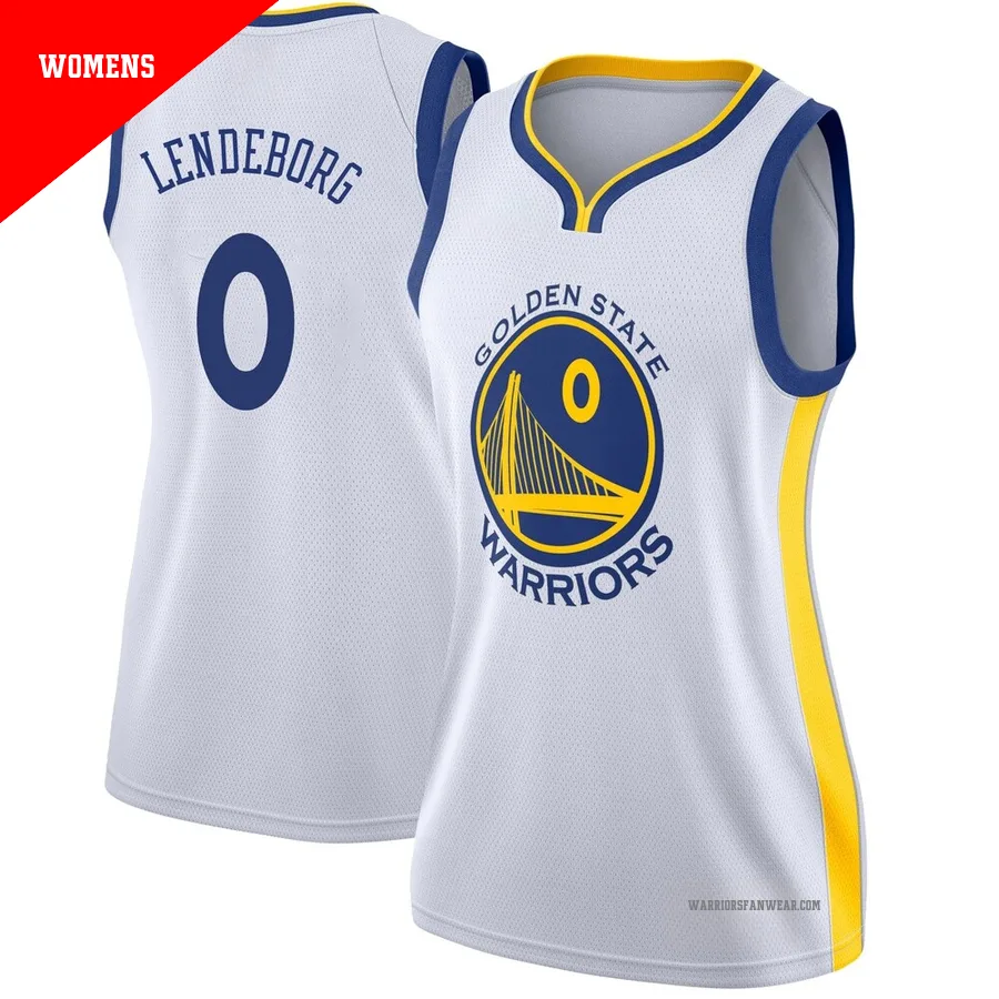 Yaxel Lendeborg ＃0 Golden State Warriors Swingman White Women's Jersey - Association Edition